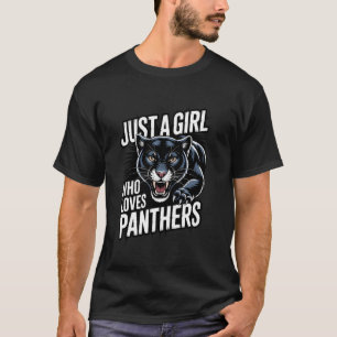 T-shirt Juste une fille qui aime les panthères amoureuses