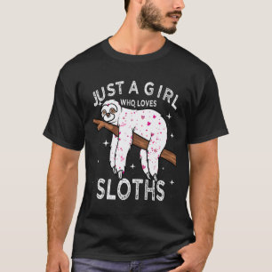 T-shirt Juste Une Fille Qui Aime Les Paresseux-