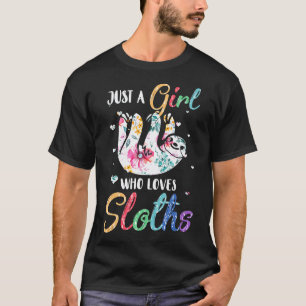 T-shirt Juste une fille qui aime les paresseux Mignon amat