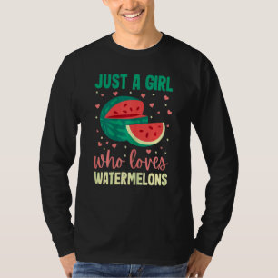 T-shirt Juste Une Fille Qui Aime Les Pastèques Été Waterme