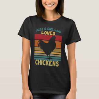 T-shirt Juste Une Fille Qui Aime Les Peckers Agriculteur P