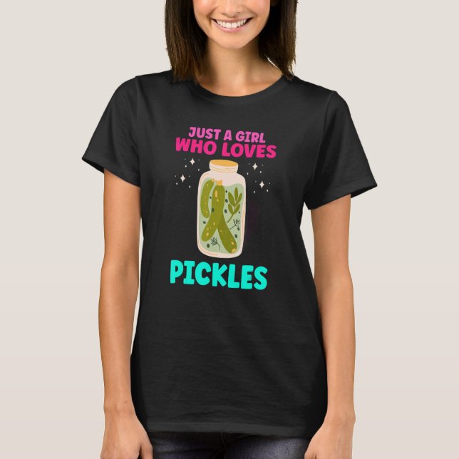 T-shirt Juste Une Fille Qui Aime Les Pickles Canning Vegan (Devant)