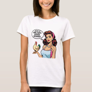 T-shirt Juste une Fille qui Aime les Pics – Fille Sarcasti