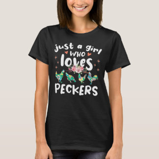 T-shirt Juste une fille qui aime les pics, les fans de pou