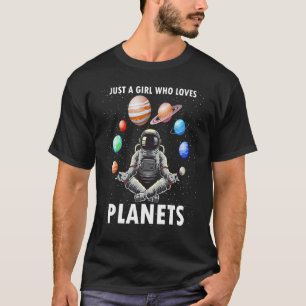 T-shirt Juste Une Fille Qui Aime Les Planètes Sciences Spa