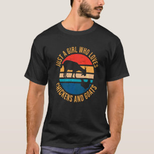 T-shirt Juste Une Fille Qui Aime Les Poules Et Les Chèvres