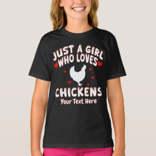 T-shirt Juste Une Fille Qui Aime Les Poules Personnalisé