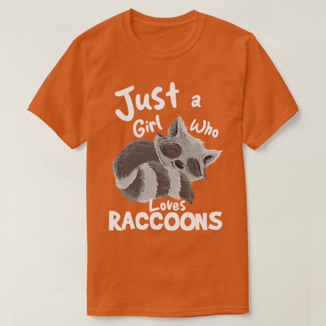 T-shirt Juste Une Fille Qui Aime Les Raccoons (Design devant)