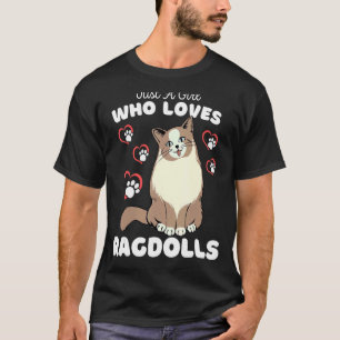 T-shirt Juste Une Fille Qui Aime Les Ragdolls Cute Kitten