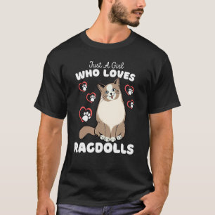 T-shirt Juste Une Fille Qui Aime Les Ragdolls Cute Kitten