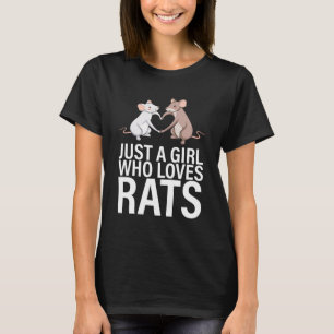T-shirt Juste une fille qui aime les rats