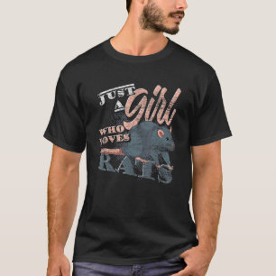 T-shirt Juste Une Fille Qui Aime Les Rats Animaux Petits R