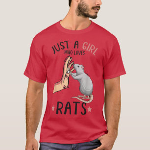 T-shirt Juste Une Fille Qui Aime Les Rats Les Femmes Les F