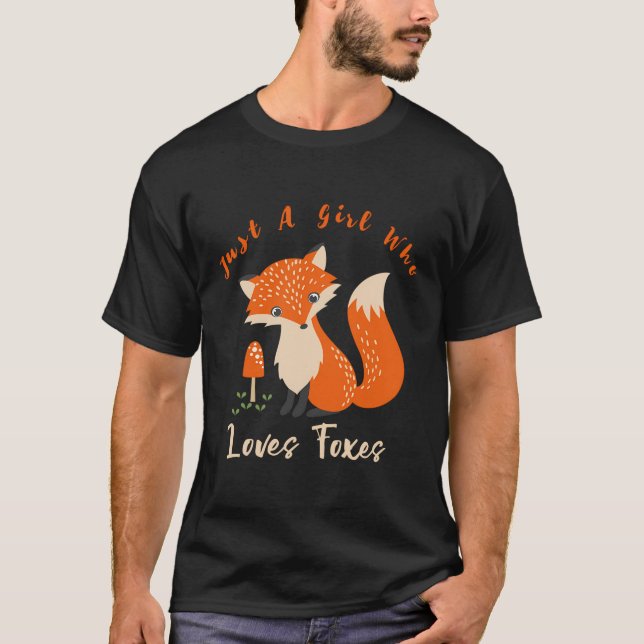 T-shirt Juste Une Fille Qui Aime Les Renards Drôle Mignonn (Devant)