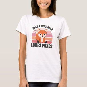 T-shirt Juste Une Fille Qui Aime Les Renards, Drôle Renard