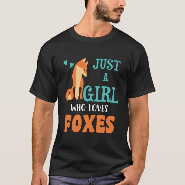 T-shirt Juste Une Fille Qui Aime Les Renards Présente Fox  (Devant)