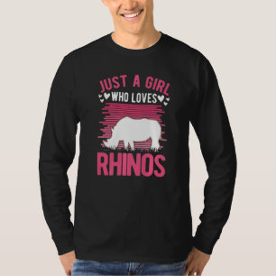 T-shirt Juste Une Fille Qui Aime Les Rhinocéros