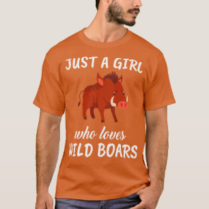 T-shirt Juste Une Fille Qui Aime Les Sangliers