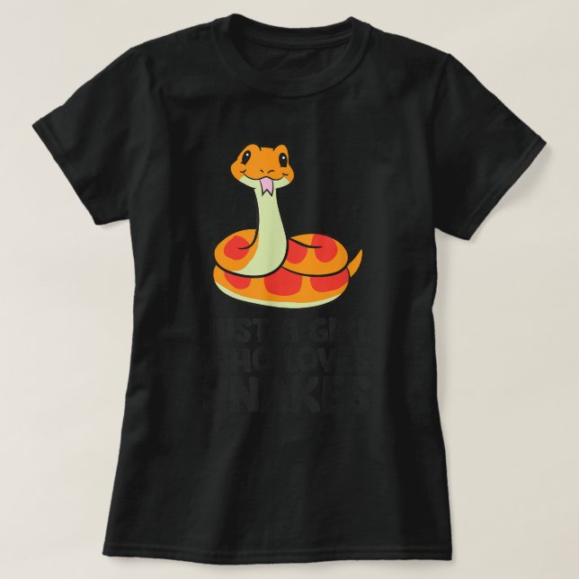 T-shirt Juste une fille qui aime les serpents (Design devant)