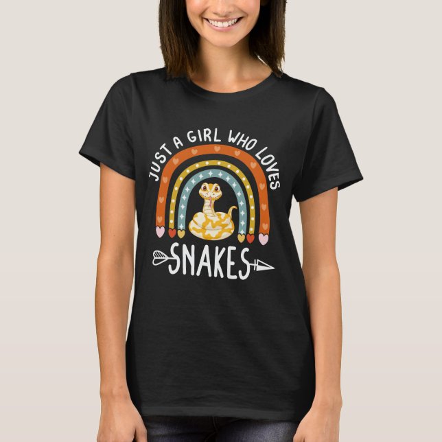 T-shirt Juste Une Fille Qui Aime Les Serpents Amateur De S (Devant)