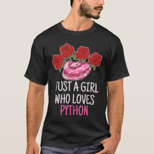 T-shirt Juste Une Fille Qui Aime Les Serpents Python Anima