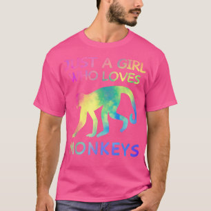 T-shirt Juste Une Fille Qui Aime Les Singes Funny Singe Zo