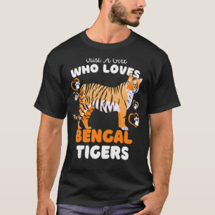 T-shirt Juste Une Fille Qui Aime Les Tigres Du Bengale Mig
