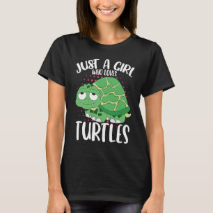 T-shirt Juste Une Fille Qui Aime Les Tortues Signe D'Océan