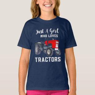T-shirt Juste Une Fille Qui Aime Les Tracteurs