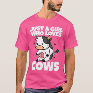 T-shirt Juste une fille qui aime les vaches Costume de vac