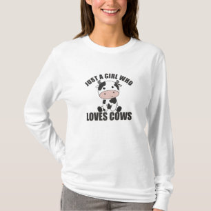 T-shirt Juste Une Fille Qui Aime Les Vaches Cute Cow Farm