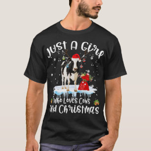 T-shirt Juste Une Fille Qui Aime Les Vaches Et La Chérie