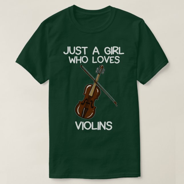 T-shirt Juste une fille qui aime les violons (Design devant)