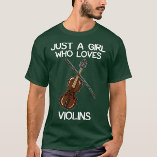 T-shirt Juste une fille qui aime les violons
