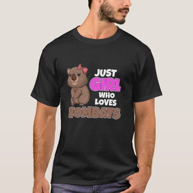 T-shirt Juste une fille qui aime les wombats (Devant)