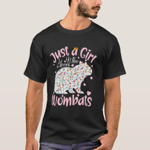 T-shirt Juste une fille qui aime les wombats femmes filles