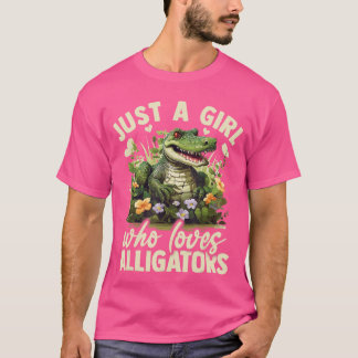 T-shirt Juste une fille qui aime l'esthétique de fleur d'a