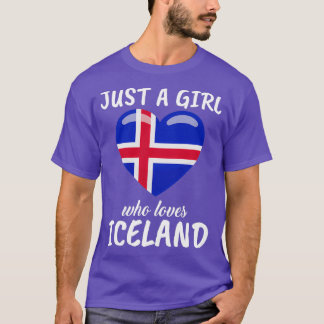T-shirt Juste une fille qui aime l'Islande