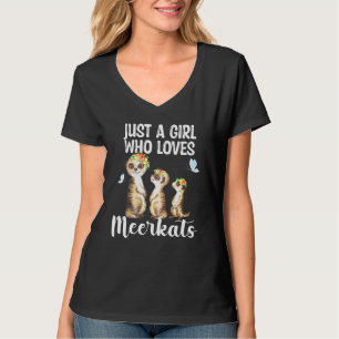 T-shirt Juste une fille qui aime Meerkats Meerkat Hawaiian