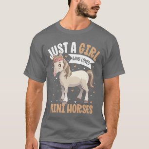 T-shirt Juste une fille qui aime Mini Chevaux garçon