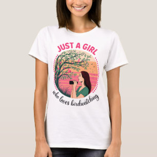 T-shirt Juste une fille qui aime observer les oiseaux Suns