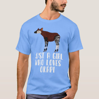 T-shirt Juste Une Fille Qui Aime Okapi