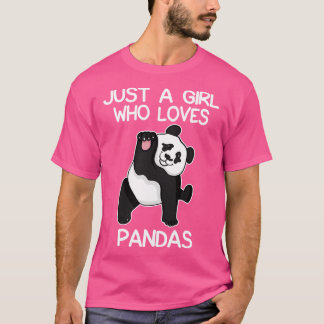 T-shirt Juste une fille qui aime Pandas 1