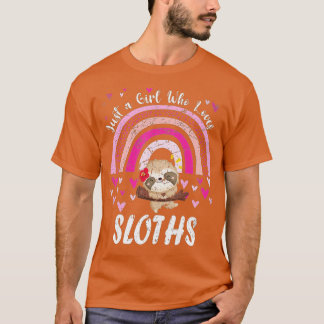 T-shirt Juste Une Fille Qui Aime Pandas Arc En Ciel Cute P