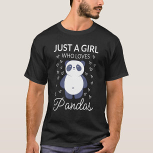 T-shirt Juste Une Fille Qui Aime Pandas Mignonne Ours Fill