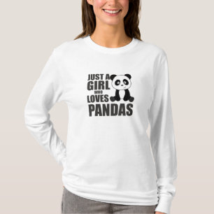 T-shirt Juste Une Fille Qui Aime Pandas Mignonnes Animaux 