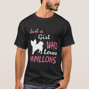 T-shirt Juste une fille qui aime Papillon femmes Papillon 