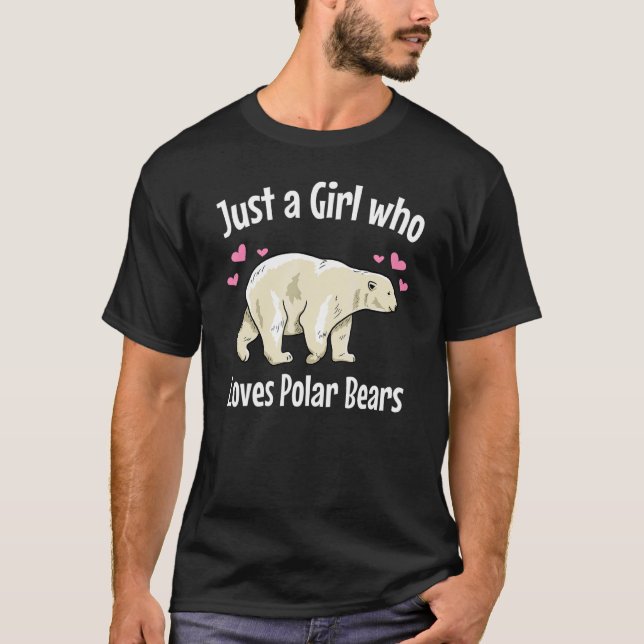 T-shirt Juste Une Fille Qui Aime Polar Ours Antarctique Sa (Devant)