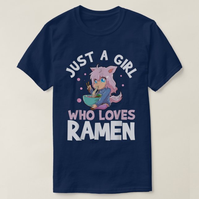 T-shirt Juste une fille qui aime Ramen660 (Design devant)