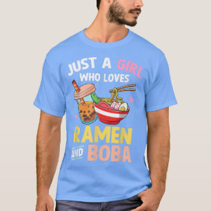 T-shirt Juste Une Fille Qui Aime Ramen Et Boba Ado Japonai
